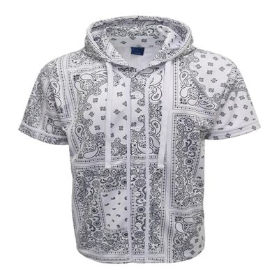 URBANJ Men's Baseball Jersey Button Down Shirts Size S-5XL (US, Alpha, Medium, Regular, Regular, 064 Bandana White)
