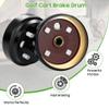 10L0L Golf Cart Brake Drums Kit with Brake Shoes & Spring fit for Golf Cart EZGO TXT 1996-up, Replacement Brake Parts 19186G1P, 70794G01, 70795G01, 27944G01, Not Fit Gas Models view 2