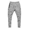 JEsilunmaMY Drawstring Joggers Pants for Men Multi Pockets Workout Running Gym Track Pants Slim Fit Casual Tapered Sweatpants (Light Grey,X-Large)