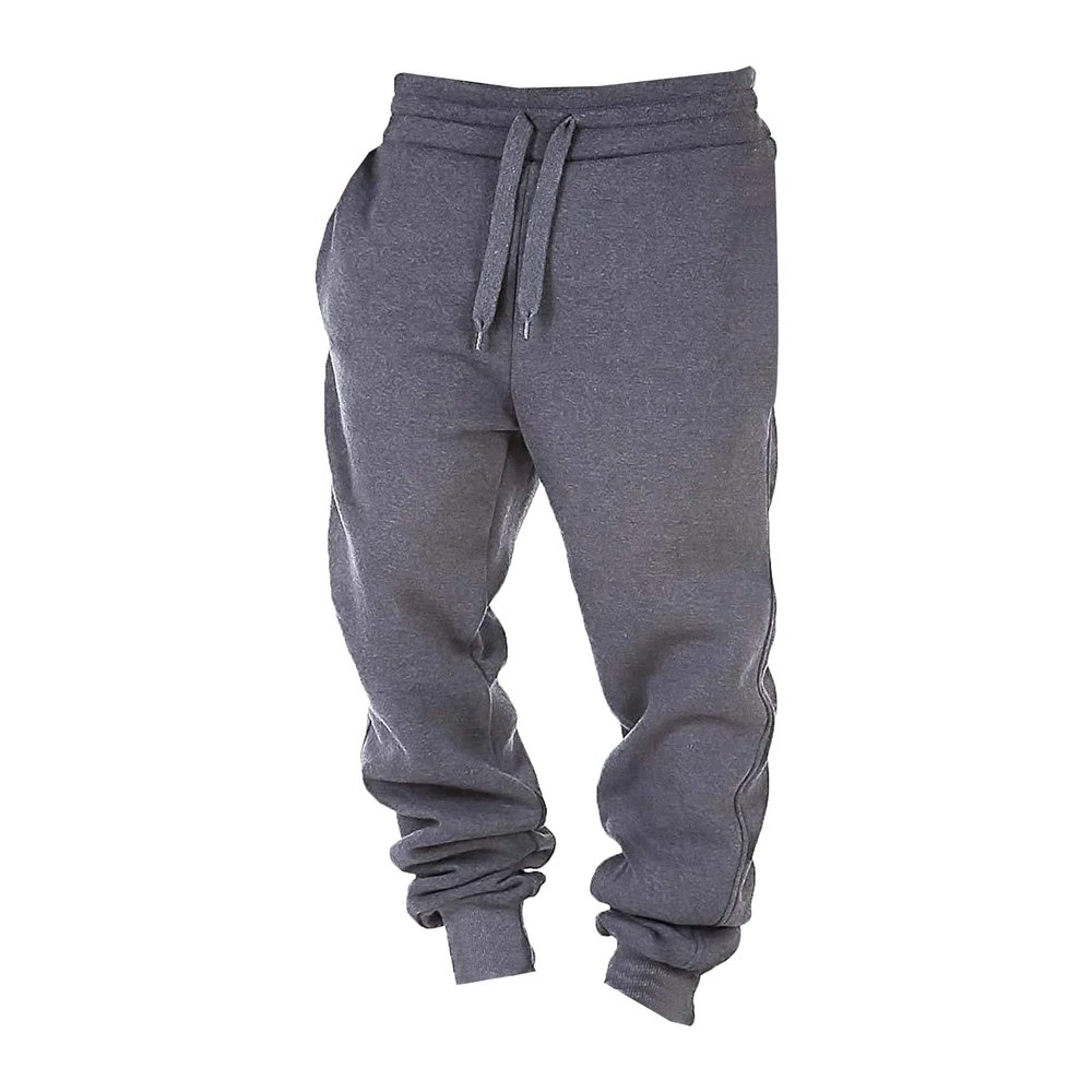 JEsilunmaMY Athletic Joggers Sweatpants for Men Relaxed Fit Casual Trousers with Pockets Drawstring Workout Gym Running Pants (Dark Grey,Medium)