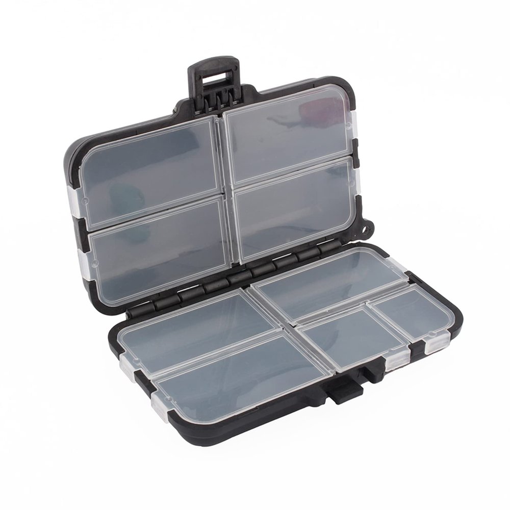 POENVFPO 9 Compartments Fishing Tackle Box, Portable Fishing Stuff Storage Case Tackle Stuff Tool Boxes for Rigs Hooks Hooks Baits