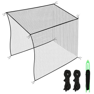 amazgolf 10x10x10ft Baseball Batting Cage Net Only, Baseball Nets for Batting with Installation Tool and Rope, Baseball Batting Cages for Backyard, Heavy Duty Hitting Net for Baseball, Softball