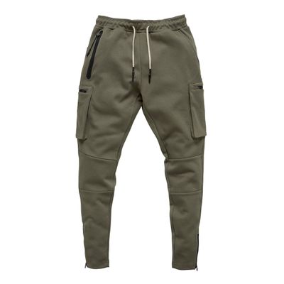 JEsilunmaMY Drawstring Joggers Pants for Men Multi Pockets Workout Running Gym Track Pants Slim Fit Casual Tapered Sweatpants (Army Green,Medium)
