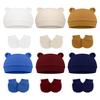 ZURLEFY Scratch Baby Hand Mittens for Newborn Boys, Cute Baby Bear Ear Hats and Baby Mittens 0-6 Months(31-07-6p4) view 1