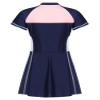 Freebily Kids Girls Summer Beach Swimwear Short Sleeve Zipper Front Bathing Swim Dress Dark Blue 9-10 Years view 3