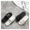 Ladies sandals and slippers Fashion Personality Slippers Female Summer Home Indoor Bathing Bathroom Soft Bottom Home Sandals Male Summer Bathroom Lightweight Shower Slippers ( Color : Navy Blue , Size view 4