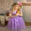 Arshiner Toddler Girls Summer Sundresses Crew Neck Tutu Gown Flower Girls Dresses for Party Wedding (0-Butterfly, 7-8 Years) view 2