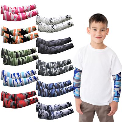 Xuhal 10 Pairs Arm Sleeves for Kids Youth Basketball Football Baseball UV Sun Protection Sports Compression Arm Cover(Vortex,Age 11-14)