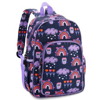 RAVUO Kids Backpack for Girls, Cute Preschool Backpack Water Resistant Boogbag Toddler Schoolbag for Kindergarten Elementary W Chest Strap,Owl