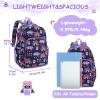 RAVUO Kids Backpack for Girls, Cute Preschool Backpack Water Resistant Boogbag Toddler Schoolbag for Kindergarten Elementary W Chest Strap,Owl view 2