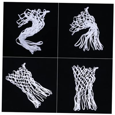 POPETPOP Basketball Net Mesh Nylon Braided 12 Loop Basketball Rim Replacement -Weather Thick Strong White