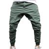 JEsilunmaMY Men's Zipper Pockets Joggers Pants Elastic Waist Cotton Drawstring Cargo Pants Workout Gym Running Sweatpants (Green,Medium) view 1