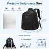 School Backpack for Girls, Lightweight Kids Bookbag for Boys Classic College Backpack for Teen Men Women with Luggage Strap, Age 8-18 Years Old, Black view 2