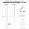 6 Pcs Accessories for Stanley Cup 20-40oz,2 Straw Covers,2 Replacement Straws,1 Straw Brush,1 Boot Included, Silicone Straw Cover Caps Topper (Black) view 4
