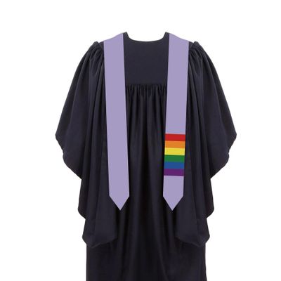 Deshioki Rainbow Lavender LGBT Graduation Stole Flag Graduation Sash Scarf Graduation Gift Unisex Flag for International Students (Rainbow Lavender LGBTQ+ Gay Queer)
