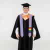 Deshioki Rainbow Lavender LGBT Graduation Stole Flag Graduation Sash Scarf Graduation Gift Unisex Flag for International Students (Rainbow Lavender LGBTQ+ Gay Queer) view 3