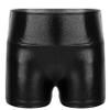 Lejafay Women's Metallic Rave Booty Shorts Hot Pants Shiny High Waisted Bottoms for Dance Festival Black Small view 3