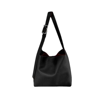 All-Match Women Shoulder Bag Solid Fashion Handbag Crossbody Bag Women's Minimalist PU Leather Bag For Work (SB372-Black)