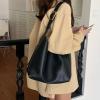 All-Match Women Shoulder Bag Solid Fashion Handbag Crossbody Bag Women's Minimalist PU Leather Bag For Work (SB372-Black) view 2