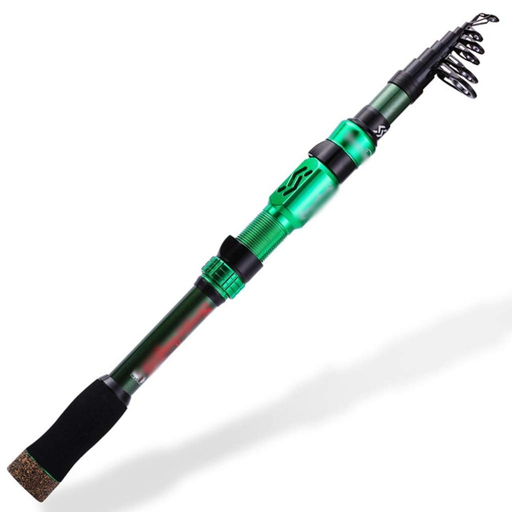 1.8-3.0m Portable Telescopic Fishing Rods Ultralight Carbon Fiber Spinning Fishing Rod Travel Fishing Tackle (Color : Gray, Size : 3.0 m)