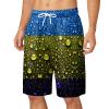 xoxingysm Mens Swim Trunks Board Shorts Elastic Waist Drawtring Funny Print Summer Beach Shorts Swimsuit Hawaiian Swimwear Blue view 1