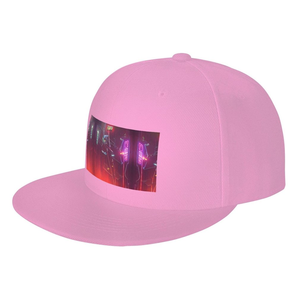 DRTGEDS Darts Arrows Furture Custom Baseball Cap with Image,Men's Hat,Snapback Flat Brim Baseball Cap Pink