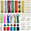 FREE FISHER 145Pcs Fly Tying Material Kit Flashabou Dubbing Threads Copper Beads Silicone Rubber Legs Hooks Fly Tying Tools Kit view 1