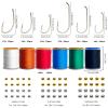 FREE FISHER 145Pcs Fly Tying Material Kit Flashabou Dubbing Threads Copper Beads Silicone Rubber Legs Hooks Fly Tying Tools Kit view 2