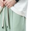 JEsilunmaMY Men's Flat Front Casual Trousers Ice Silk Summer Drawstring Wide Leg Pants Relaxed Fit Joggers Lounge Pants (Green,Large) view 2