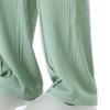 JEsilunmaMY Men's Flat Front Casual Trousers Ice Silk Summer Drawstring Wide Leg Pants Relaxed Fit Joggers Lounge Pants (Green,Large) view 3
