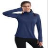 MAGCOMSEN Womens Quarter Zip Pullover Athletic Fleece Top 3/4 Zip Pullover for Running Sweatshirt Warm Base Layer Navy,XL view 3