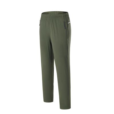 JEsilunmaMY Men's Casual Outdoor Jogger Sweatpants Stretch Elastic Waist Track Pants Zip Pockets Quick Drying Hiking Pants (Green,Medium)
