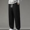 JEsilunmaMY Men's Loose Casual Joggers Pants Stretch Cotton Drawstring Sweatpants Workout Running Fleece Lounge Pants (Black,X-Large) view 2