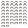 Hisocute 50Pcs Fishing Lures Connector Round Circle Split Rings Assorted Fishing Split Rings Stainless Steel Fishing Tackle Rings Fishing Double Split Rings view 1