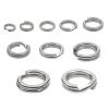 Hisocute 50Pcs Fishing Lures Connector Round Circle Split Rings Assorted Fishing Split Rings Stainless Steel Fishing Tackle Rings Fishing Double Split Rings view 2