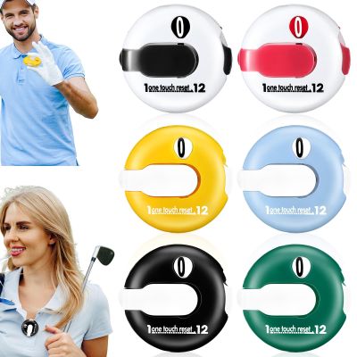 Frienda 6 Pack Golf Stroke Counter Clicker, Mini Score Counter, One-Touch Reset Clip for Gloves, Belt & Golf Bag, Counts up to 12 Strokes(Multicolor)