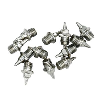 SM SunniMix 12Pcs Track Starting Block Spikes Running Block Track Field Metal Track Accessories for Cinder Track Competition Sports, 6.8mm