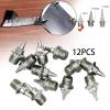 SM SunniMix 12Pcs Track Starting Block Spikes Running Block Track Field Metal Track Accessories for Cinder Track Competition Sports, 6.8mm view 2