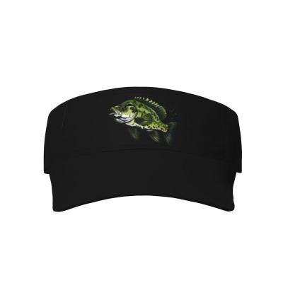 Piguncle Crappie Fish 2 Ultimate Sun Protection Sunscreen Visor Cap Black