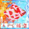 Hosuly 50 Pack Cooling Towel Bulk Summer Style Ice Towel for Beach Chilly Breathable Polyester Soft Sport for Neck Yoga Athletes Gym Workout Camping Fitness Running 32 x 12 Inch view 3