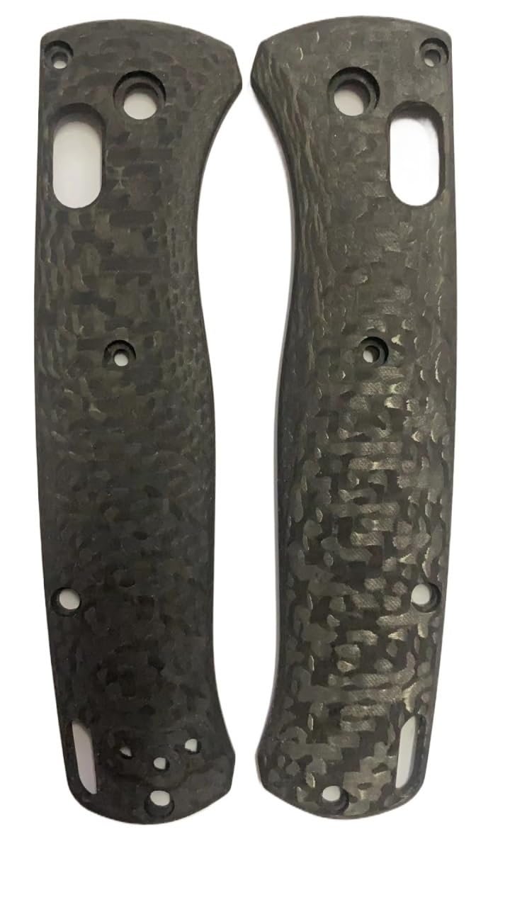 UPFIST 1 Pair Scales Handle Fits for Benchmade Bugout 535, Custom 3K Carbon Fiber Handle Patch Replacement (Size : B)