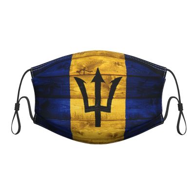 QFZ Barbados Flag Durable Masks for Work Play