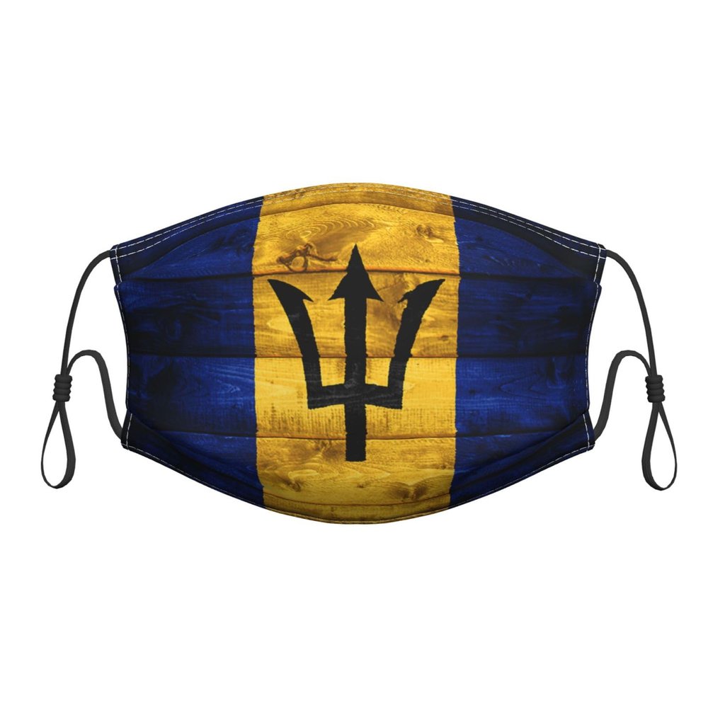 QFZ Barbados Flag Durable Masks for Work Play