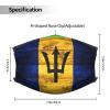 QFZ Barbados Flag Durable Masks for Work Play view 4
