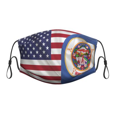 QFZ US-Minnesota State Flag Durable Masks for Work Play