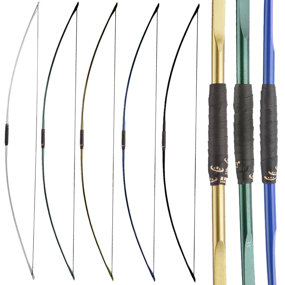 67 Inch Traditional Bow One-Piece Longbow Survival Bow 25-120 Lbs English Longbow for Right Hand/Left Hand for Archery Target Hunting (Black, 85 Lbs)