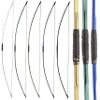 67 Inch Traditional Bow One-Piece Longbow Survival Bow 25-120 Lbs English Longbow for Right Hand/Left Hand for Archery Target Hunting (Black, 85 Lbs) view 1