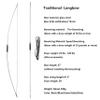 67 Inch Traditional Bow One-Piece Longbow Survival Bow 25-120 Lbs English Longbow for Right Hand/Left Hand for Archery Target Hunting (Black, 85 Lbs) view 2