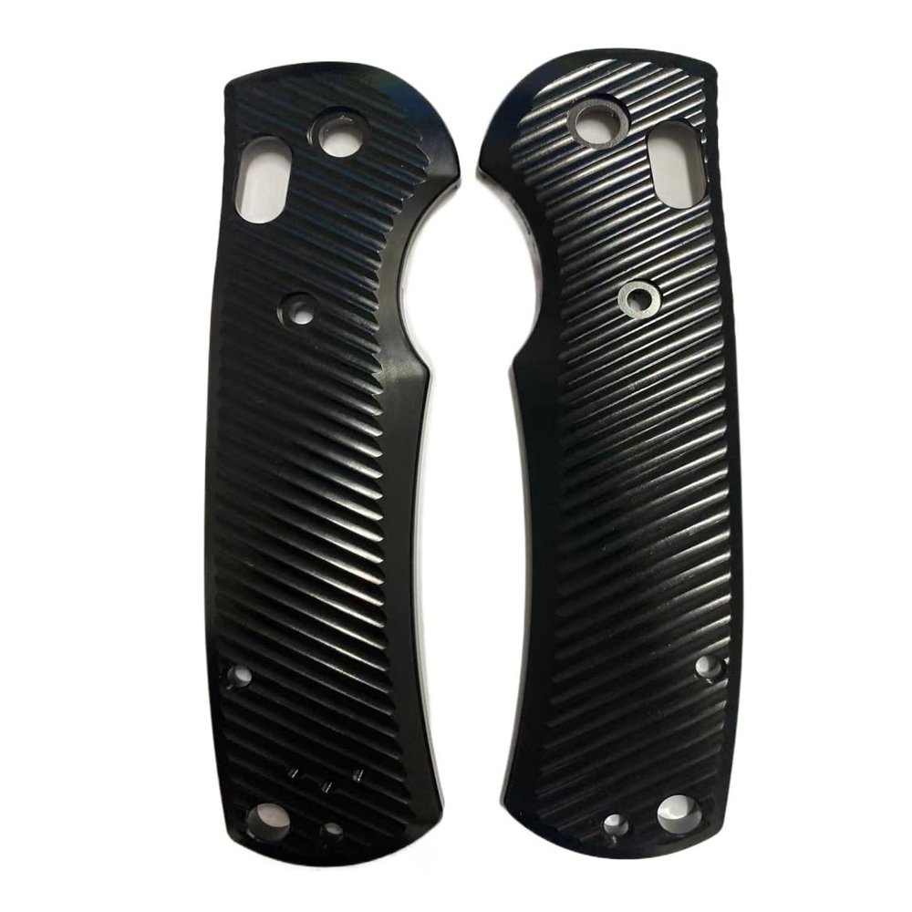 UPFIST 1 Pair Scales Handle Fits for Benchmade Griptilian 550 551, Custom CNC Aluminum Handle Patch Replacement (Size : Black)
