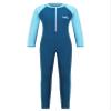 Sxiwei Kids Girls Athletic Swimsuit Long Sleeve One Piece Full Body Rash Guard Swimwear Bodysuit Sky Blue 11-12 Years view 1
